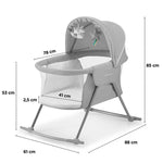 KINDERKRAFT PRENOSIVI KREVETAC/KOLEVKA LOVI GREY