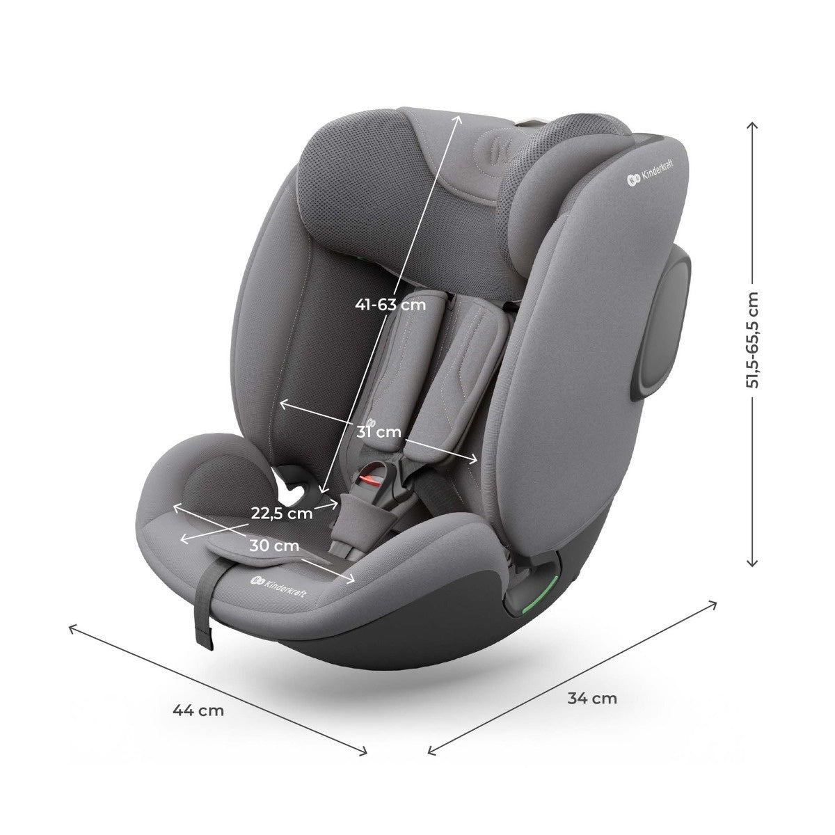 KINDERKRAFT SET AUTO SEDIŠTA I-LITE I-FIX ENDURA SAFE SA ISOFIX BAZOM GREY