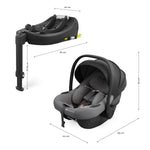 KINDERKRAFT SET AUTO SEDIŠTA I-LITE I-FIX ENDURA SAFE SA ISOFIX BAZOM GREY