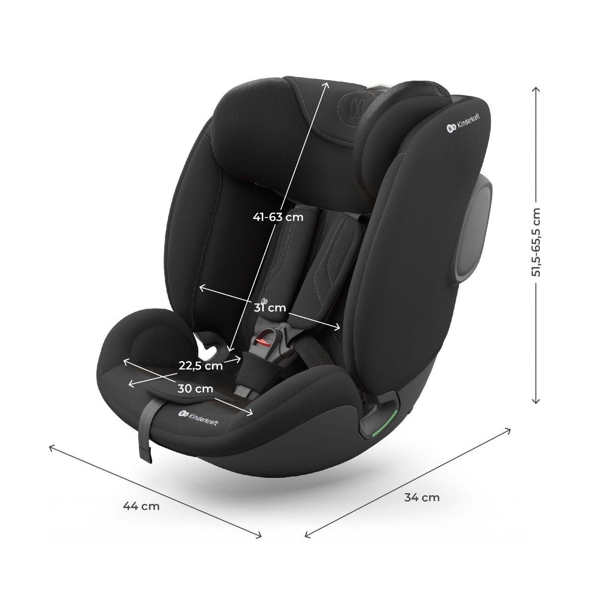 KINDERKRAFT SET AUTO SEDIŠTA I-LITE I-FIX ENDURA SAFE SA ISOFIX BAZOM BLACK