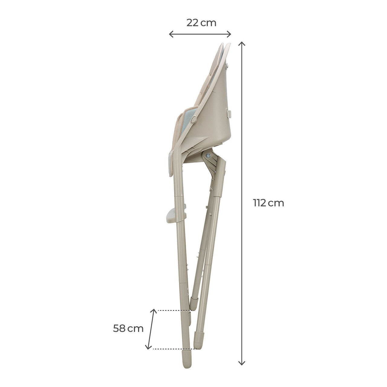 KINDERKRAFT STOLICA ZA HRANJENJE 2U1 DINNLY BIEGE