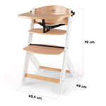 KINDERKRAFT STOLICA ZA HRANJENJE 2U1 ENOCK FULL GREY