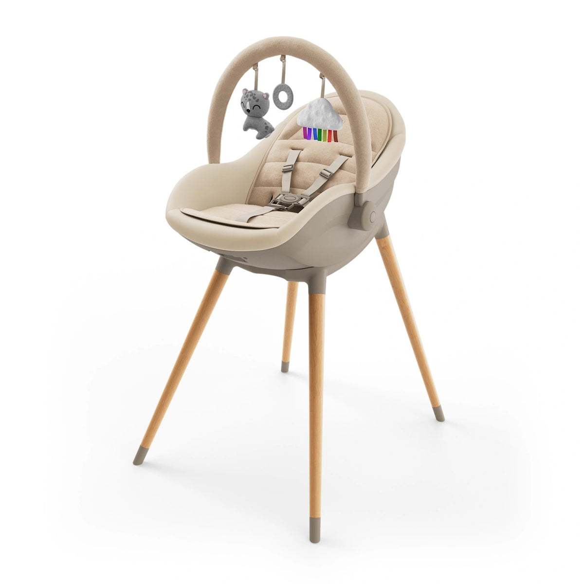 KINDERKRAFT STOLICA ZA HRANJENJE 2U1 FINI UP BEIGE