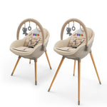 KINDERKRAFT STOLICA ZA HRANJENJE 2U1 FINI UP BEIGE