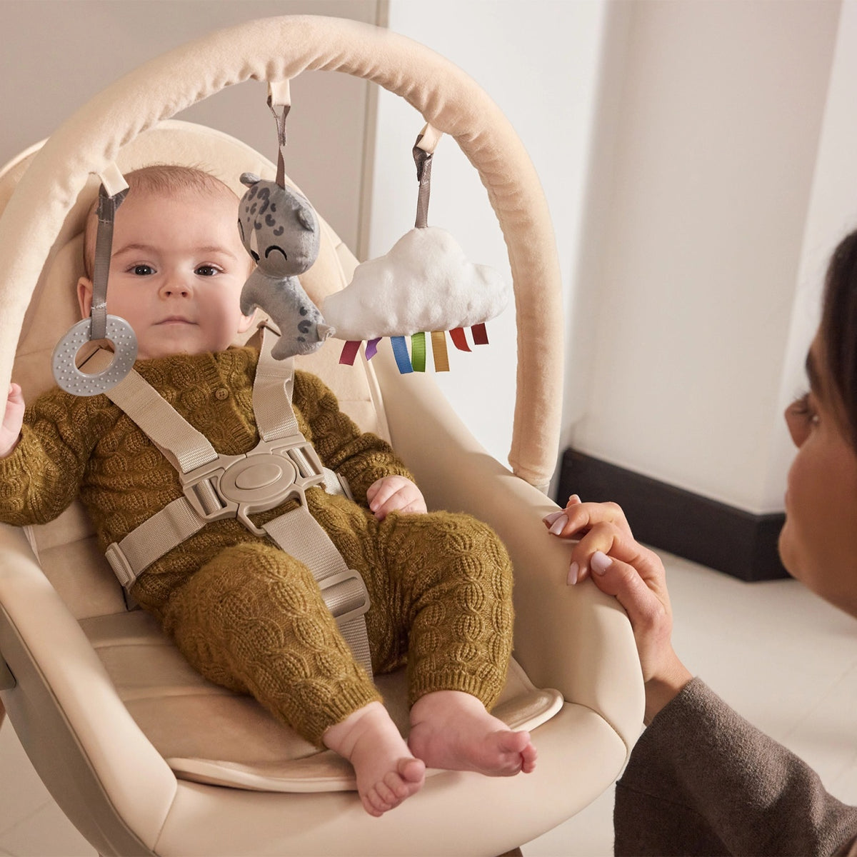 KINDERKRAFT STOLICA ZA HRANJENJE 2U1 FINI UP BEIGE