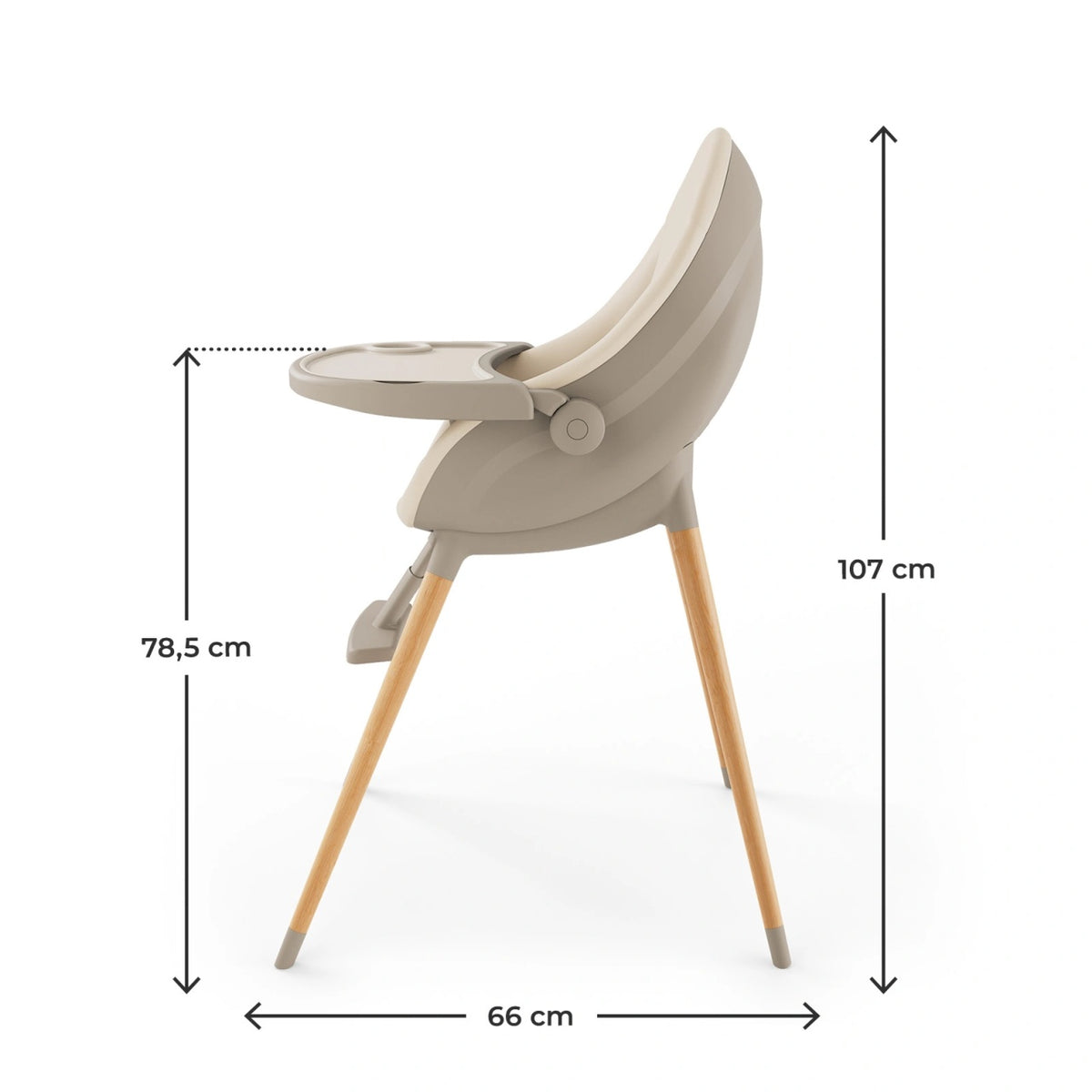 KINDERKRAFT STOLICA ZA HRANJENJE 2U1 FINI UP BEIGE