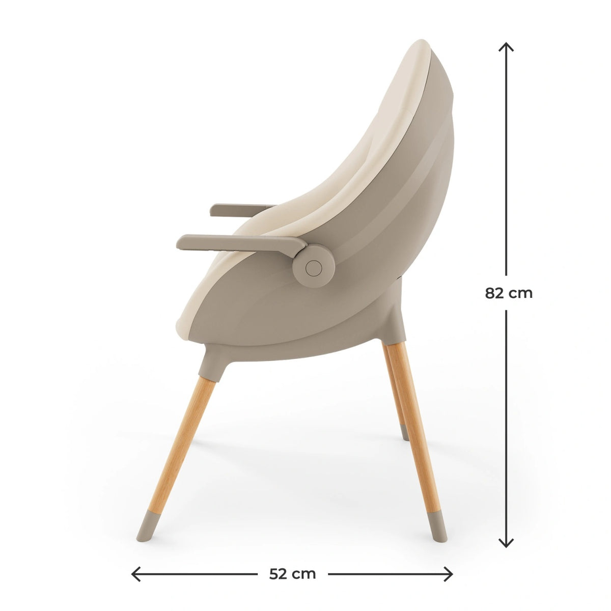 KINDERKRAFT STOLICA ZA HRANJENJE 2U1 FINI UP BEIGE