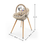 KINDERKRAFT STOLICA ZA HRANJENJE 2U1 FINI UP BEIGE
