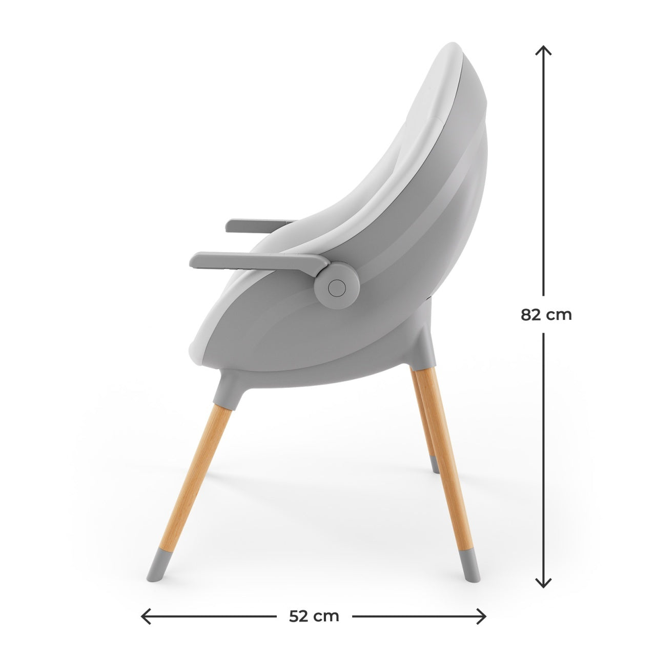 KINDERKRAFT STOLICA ZA HRANJENJE 2U1 FINI UP GREY