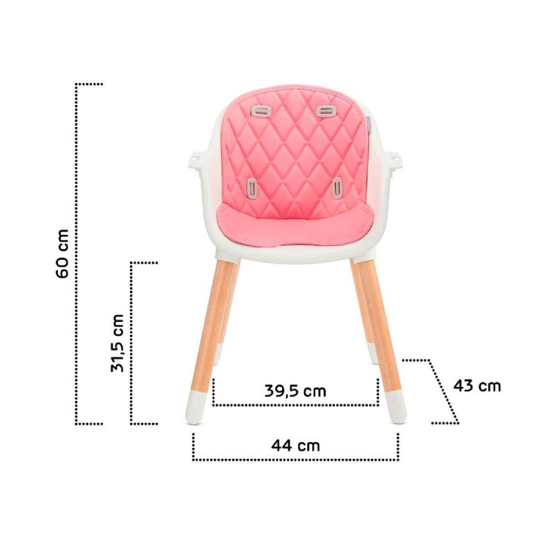 KINDERKRAFT STOLICA ZA HRANJENJE 2U1 SIENNA PINK