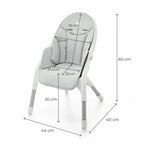 KINDERKRAFT STOLICA ZA HRANJENJE DINNLY LIGHT GREY