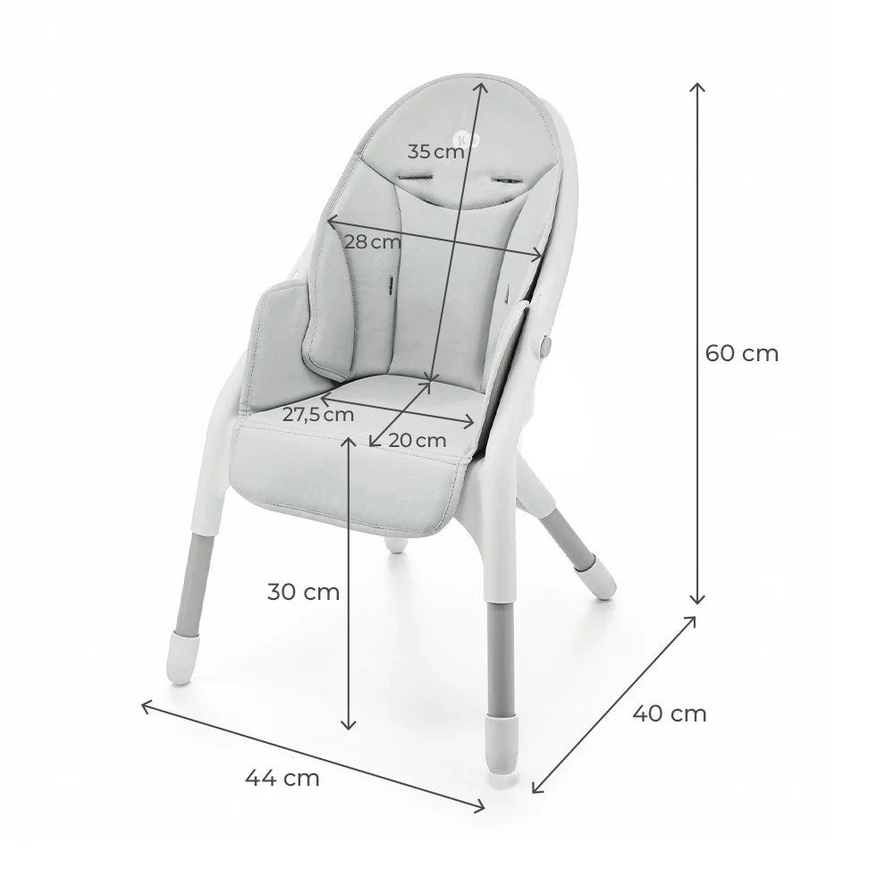 KINDERKRAFT STOLICA ZA HRANJENJE DINNLY LIGHT GREY