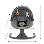 KINDERKRAFT STOLICA ZA LJULJANJE LUMI 2 DARK GRAY