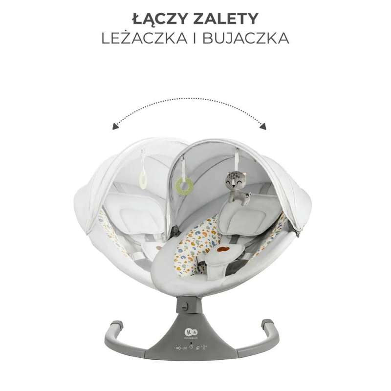 KINDERKRAFT STOLICA ZA LJULJANJE LUMI 2 LIGHT GRAY