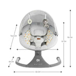 KINDERKRAFT STOLICA ZA LJULJANJE LUMI 2 LIGHT GRAY