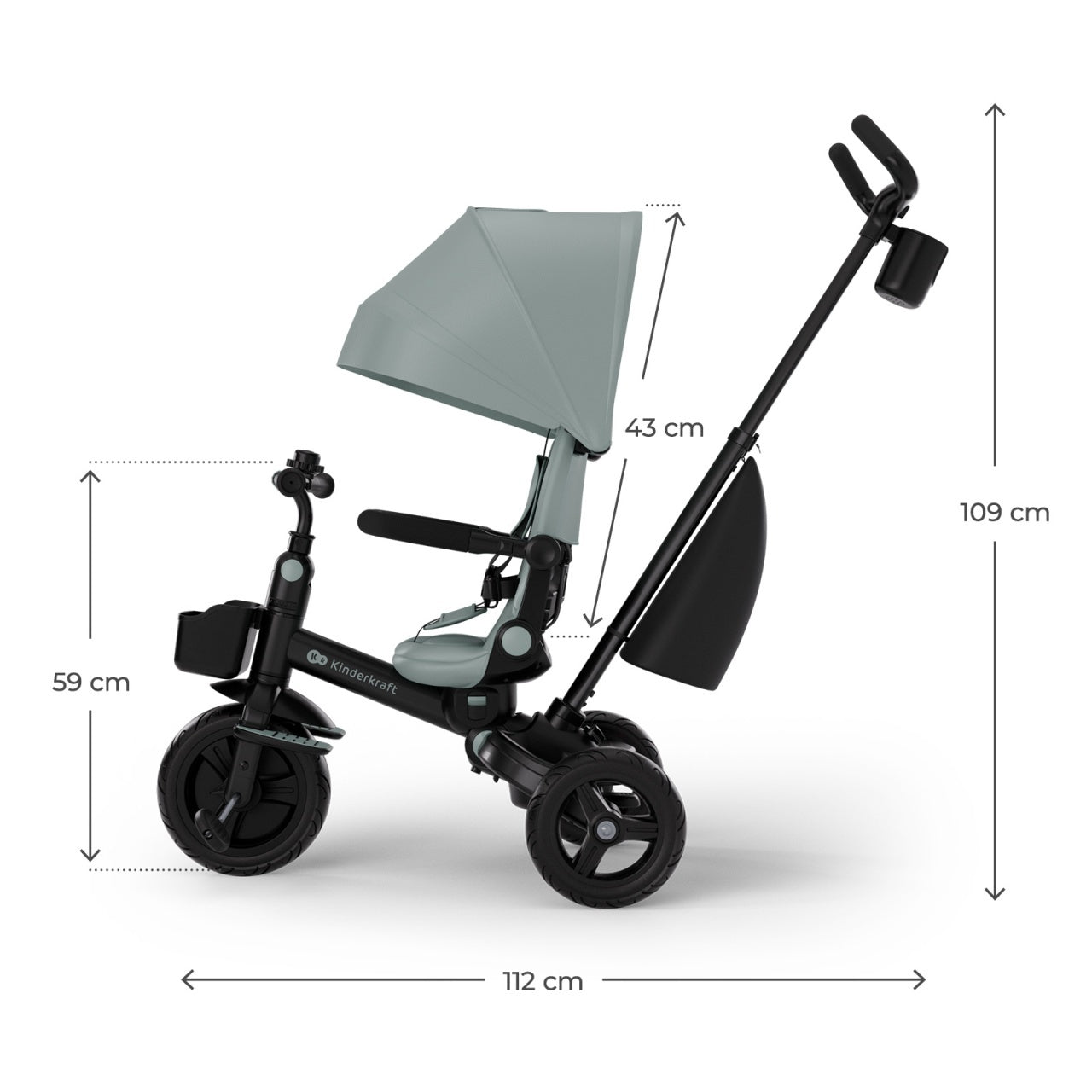 KINDERKRAFT TRICIKL AVEO 2 PLUS GREEN