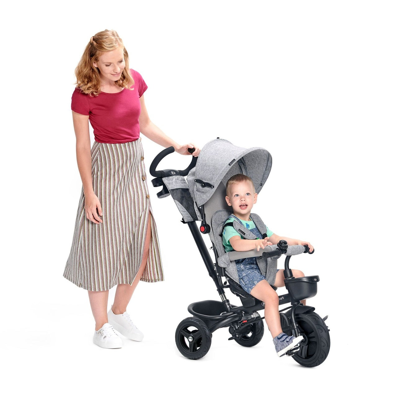 KINDERKRAFT TRICIKL AVEO 2U1 LIGHT GREY