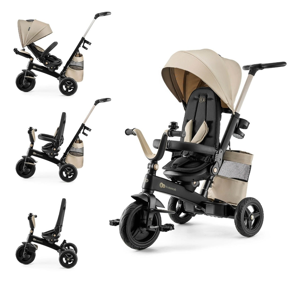KINDERKRAFT TRICIKL EASY TWIST 2U1 BEIGE