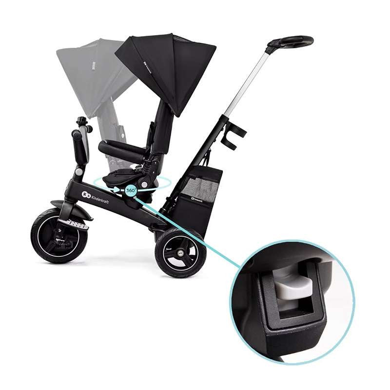 KINDERKRAFT TRICIKL EASY TWIST 2U1 BLACK