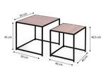 Klub sto loft, set od dva komada MODERNHOME