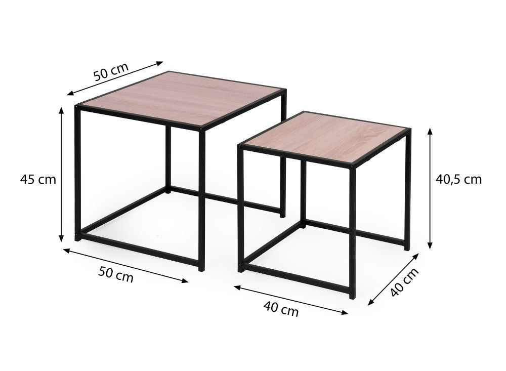 Klub sto loft, set od dva komada MODERNHOME