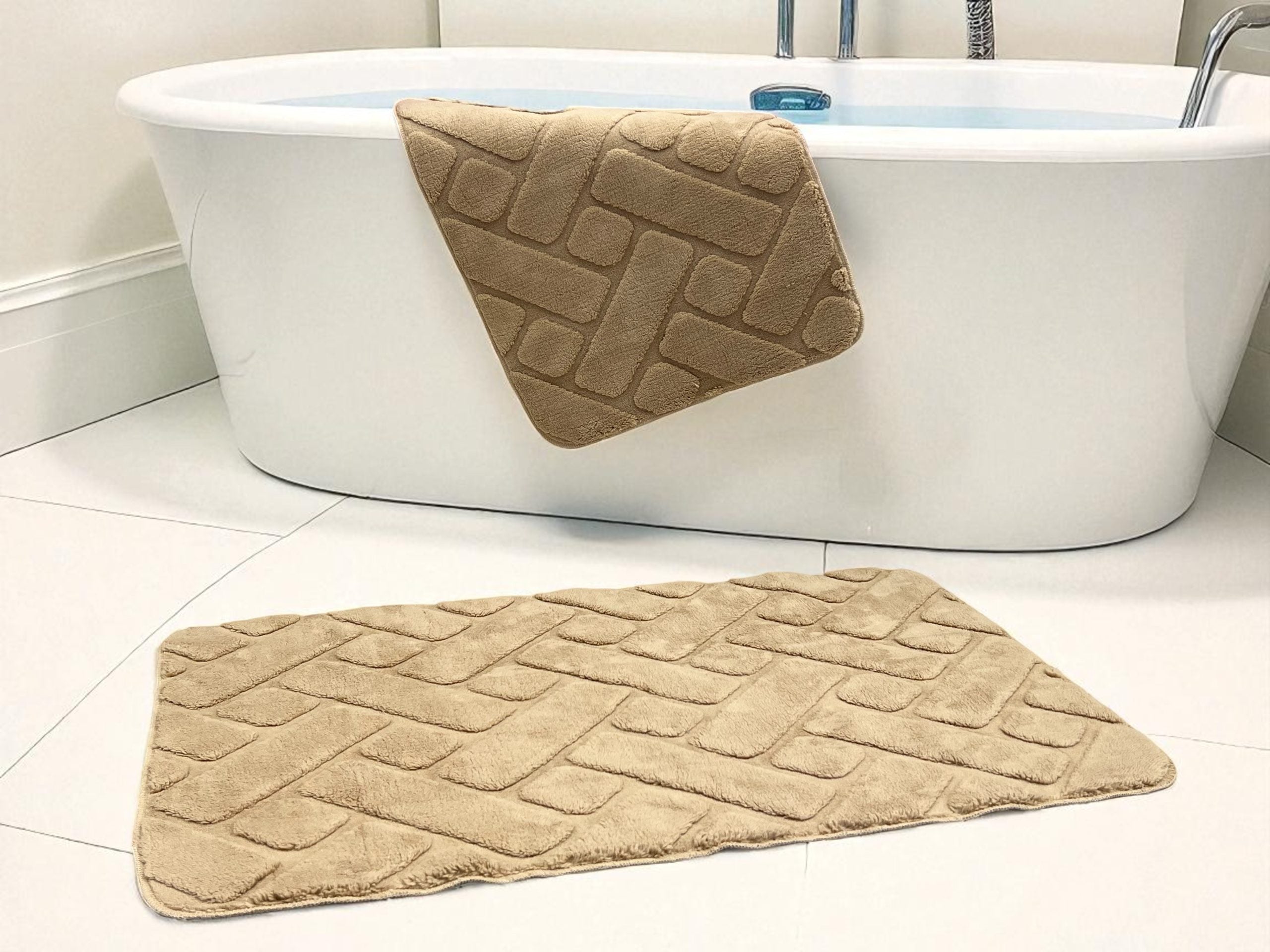 Dvodelni set prostirki za kupatilo – Cik-cak dizajn A12