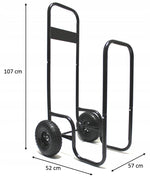 Kolica za prenos drva za kamin – nosivost 60 kg
