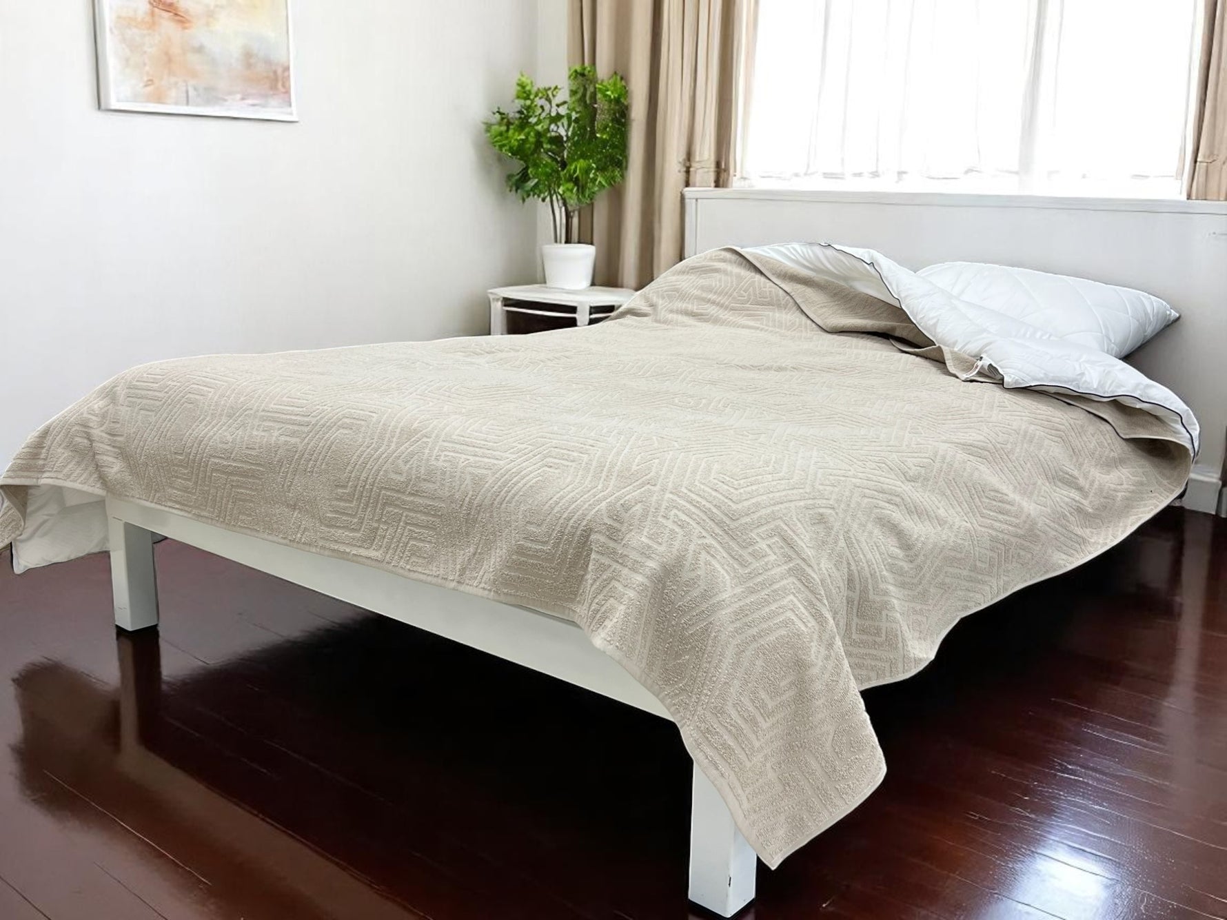 Frotirni prekrivač Winter 400g/m2 150x200cm Krem boja