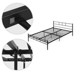 Krevet sa metalnim ramom 140x200 cm sa podnicom Black Frame ModernHome