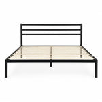Krevet sa metalnim ramom 190 × 200 cm, podnicom i uzglavljem, crni – ModernHome