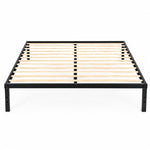 Krevet sa metalnim ramom 190 × 200 cm sa podnicom, crni – ModernHome