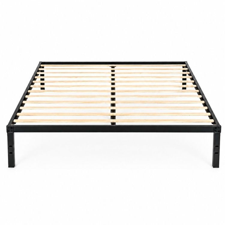 Krevet sa metalnim ramom 190 × 200 cm sa podnicom, crni – ModernHome