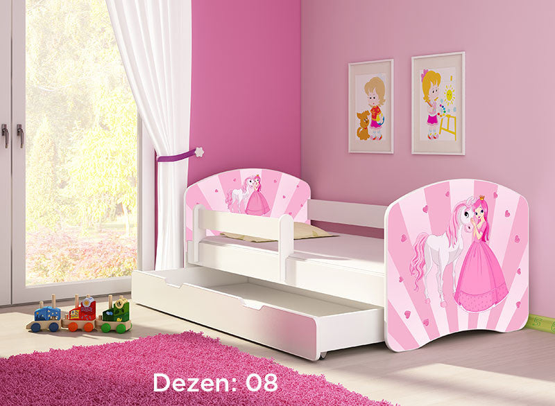 KREVET ZA DECU WHITE SA FIOKOM 160X80 ACMA 2 08