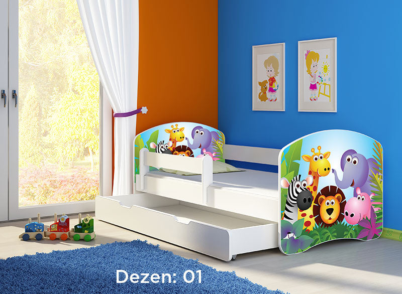 KREVET ZA DECU WHITE SA FIOKOM 180X80 ACMA 2