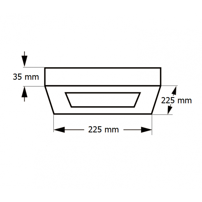 LED Panel N/Z Kns5-18W 4000K Crni