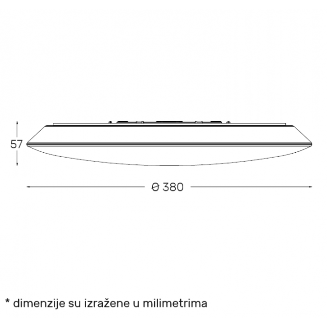 LED Plafonjera Dcl1213 36W 3000/4000/6500K IP54