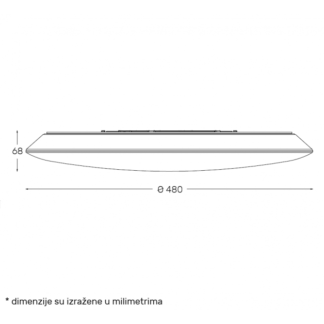 LED Plafonjera Dcl1213 45W 3000/4000/6500K IP54