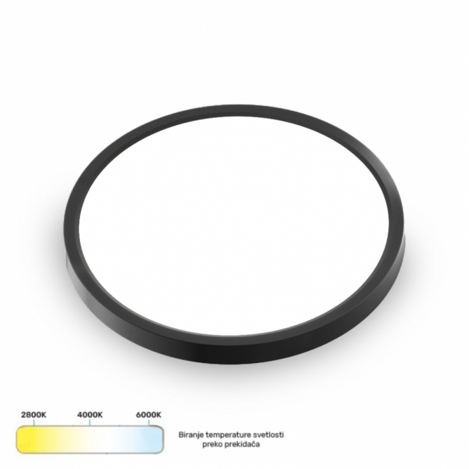 LED Plafonjera Lv 18W 2800K/4000K/6000K Crna