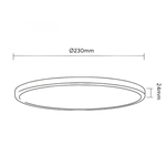 LED Plafonjera Lv 18W 2800K/4000K/6000K Crna