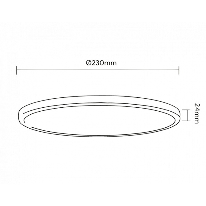 LED Plafonjera Lv 18W 2800K/4000K/6000K Crna