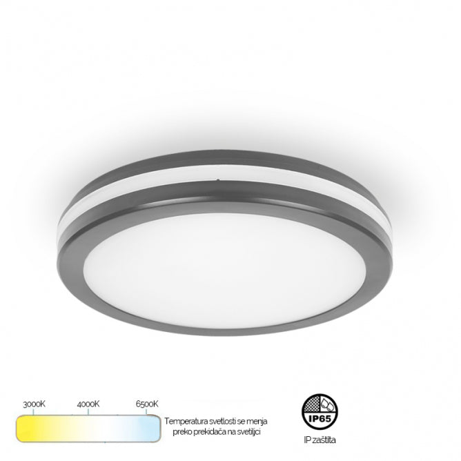 LED Plafonjera X09-200-15W 3000/4000/6500K Antracit