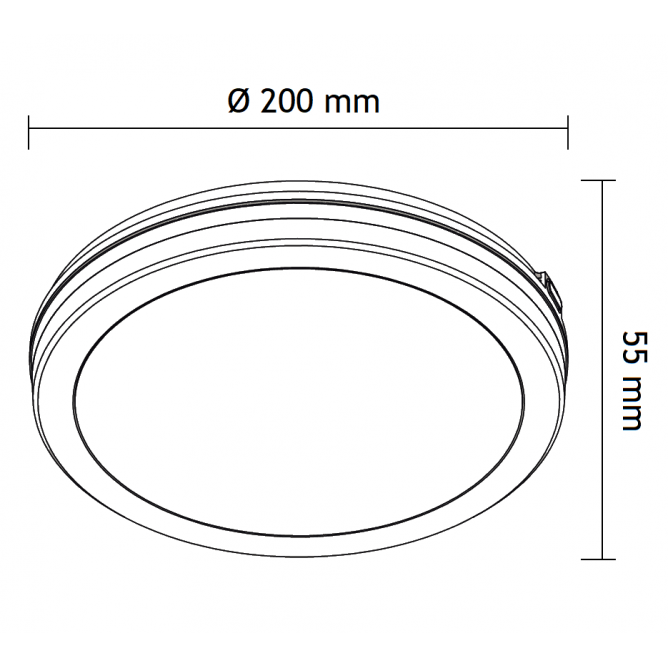 LED Plafonjera X09-200-15W 3000/4000/6500K IP65 Bela