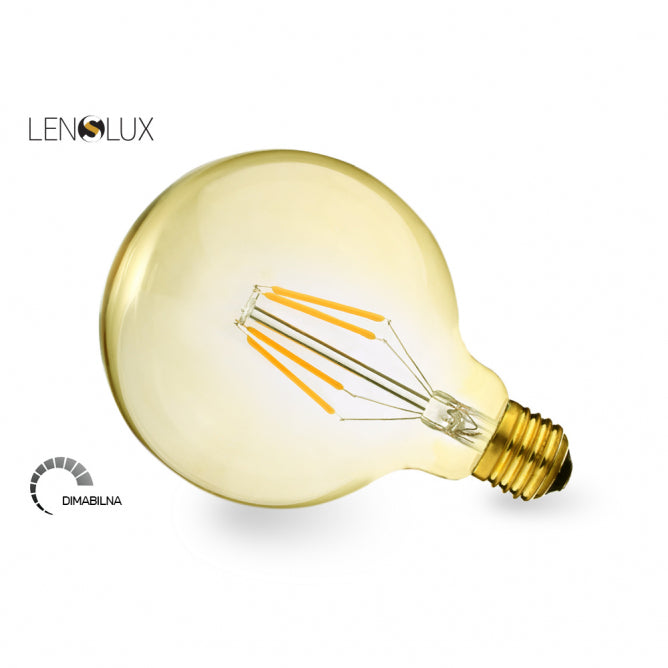 LED Sijalica Filament Dim Amber G95 6W E27 2200K