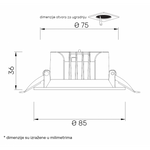 LED Svetiljka Hsm-Dl00812 CCT 8W IP20 Bela