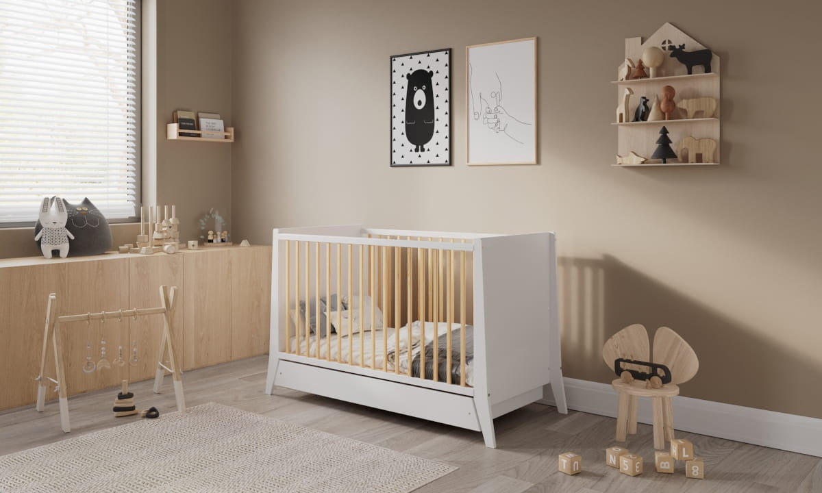 LETTINO COSMO KREVETAC 120X60 WHITE PINE + FIOKA
