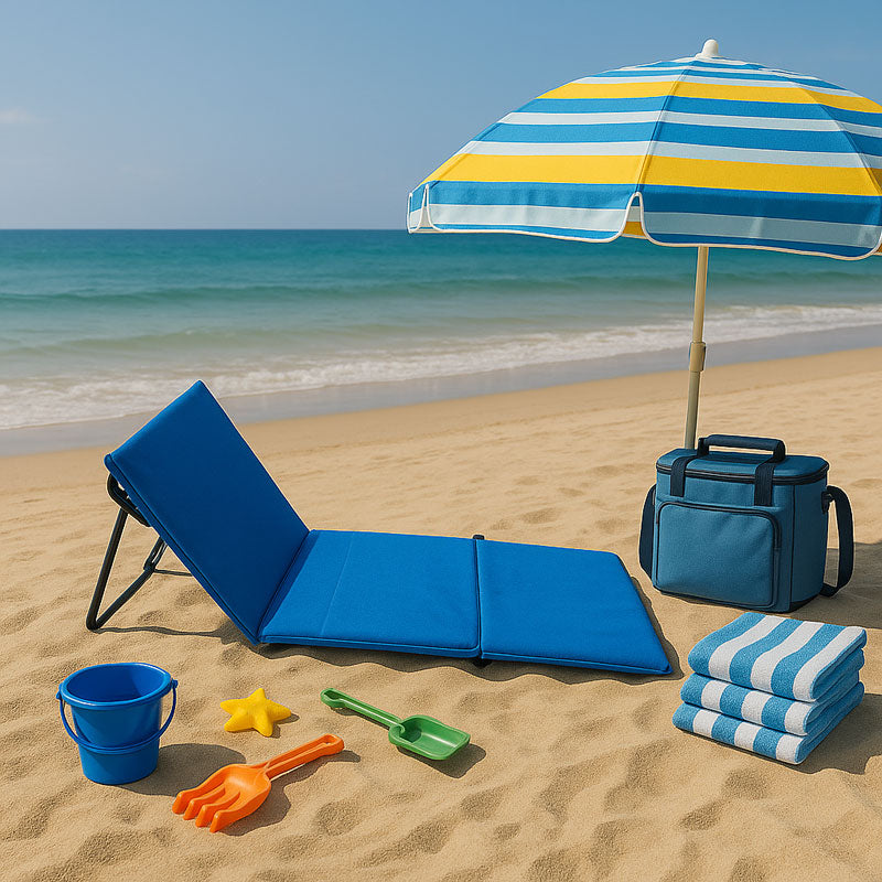 Ležaljka sklopiva za plažu 150x52cm plava LP-720000P