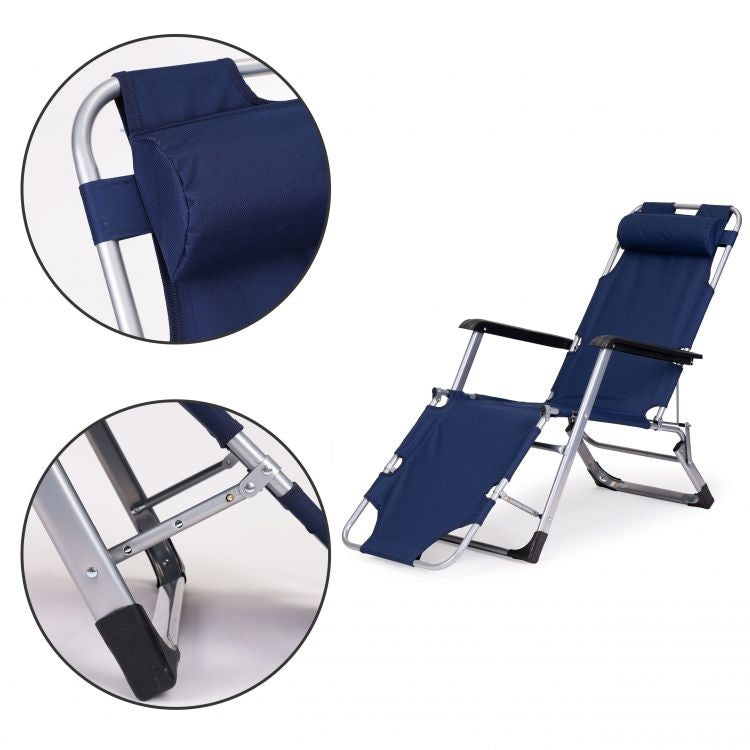 LEŽALJKA ZA PLAŽU 2U1 DARK BLUE
