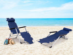 LEŽALJKA ZA PLAŽU 2U1 DARK BLUE
