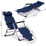 LEŽALJKA ZA PLAŽU 2U1 DARK BLUE