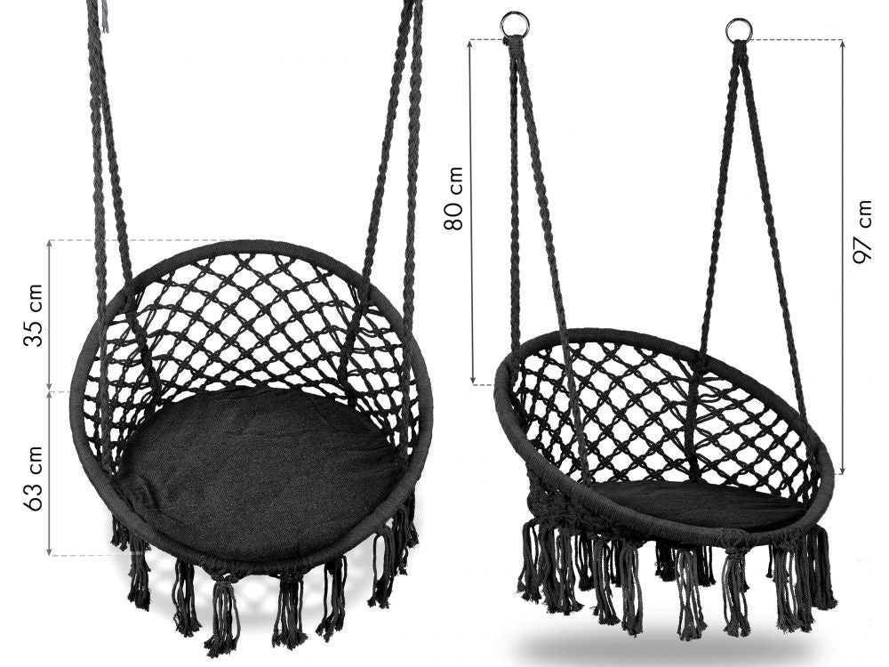 LJULJAŠKA ZA TERASU MODERN 2 BLACK